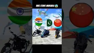 Bike stunt mukabla 😱 || Indian bike driver 3D game #gaming #shorts #games
