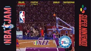 NBA Jam - Tournament Edition (SNES) - 5th Match: Utah Jazz x Philadelphia 76ers