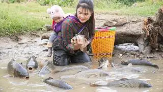 FULL VIDEO: 30 days and nights learning how to make fish traps, catch catfish, fish catching skills.
