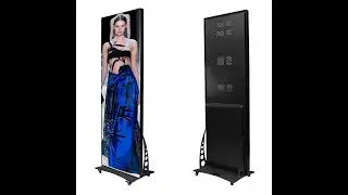 76 X 25in HDMI LED Poster Flooring Standing Portable Digital Singage Advertising Video Screen