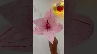Super Aesthetic White Lily Flower Made with Tissue Paper 🤍