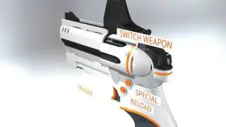 3D model of the RevolVR VR Dominator (gun) controller design