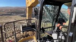 Inside The Cabin Of The CAT 6015B Excavator &ndash; Loading 777C & 775E Dumpers - Sotiriadis/Labrianidis