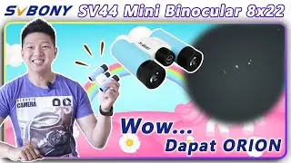WOW ORION!! SVBony SV44 Ultra Compact Mini Binocular 8x22 - Unboxing & Review Teropong
