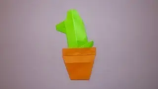 How To Make An Origami Cactus In A Pot