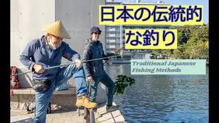 伝統的なハゼ釣り釣り Goby fishing using old Japanese traditional methods Fishing in Japan