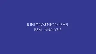 The Fall 2025 Featured Problem Series Week 5: Junior/Senior-level  Real Analysis