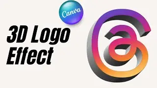 3D logo effect for Threads logo in Canva Tutorial