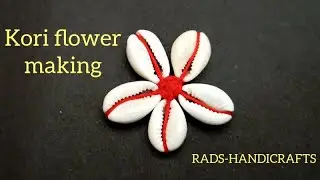 DIY Kori flower making/ how to make Cowrie Shell flower/ Handmade jewellery making at home