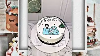 Tutorial buat kue by twinscake 🍰 (custom Korean cake family)