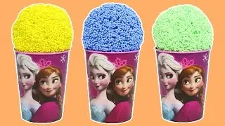 Disney Frozen Clay Foam Surprise Cups Shopkins MLP Surprise Toys! | Learns Colors with Play Foam!