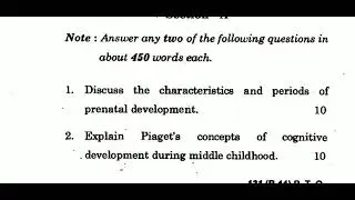 IGNOU MPC-002 LIFE SPAN PSYCHOLOGY, M.A PSYCHOLOGY, PREVIOUS YEAR QUESTION PAPER DECEMBER,2019