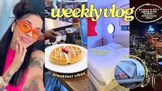 ATLANTA VLOG ✨ | skincare routine, Mercedes Benz Stadium + PR unboxing👀