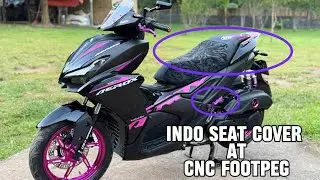 Aerox V3 Indo Seat Cover and Cnc footpeg