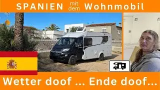 🌞 🌬️Spanien im Herbst #5 - Wetter schlecht, CP sch&ouml;n, Strand super ... mit dem Wohnmobil
