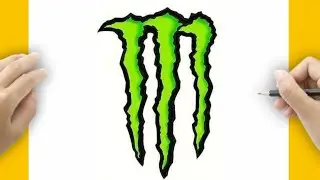 How to Draw the Monster Energy Logo