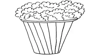 How to Draw a Realistic Popcorn Box | Step-by-Step Tutorial