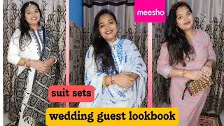 😍Meesho cheapest suit set haul/wedding guest lookbook/ofcwear outfits/comfort outfits starts450/-😍💃💃