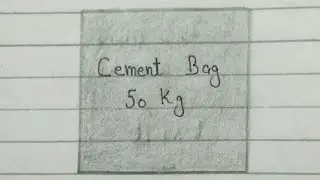 Calculate Volume of 50kg Cement Bag