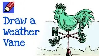 How to draw a Weathercock / Weathervane Real Easy