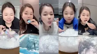 Request || ASMR Shan's mix crunchy freezerfrost ice eating compilation mukbang