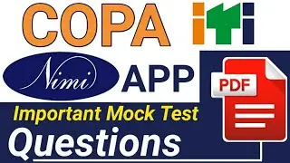 NIMI COPA Question bank mock test app important MCQ with answers for ITI Final Exam paper pdf