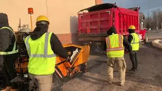 Asphalt paving parking lot
