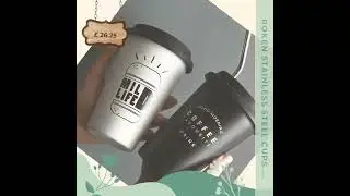 ROKEN Stainless Steel Cups with Lids & Straws 350ML Metal Drinking Mugs Coffee Mug Food Grade Cup...