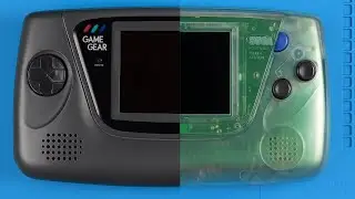 Sega Game Gear Full Mod After Resto&mdash; Clear Shell Swap + Power Board + Speaker Upgrade + Buttons 