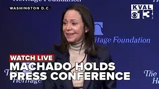 Venezuelan opposition leader Machado is giving a presser at the Heritage Foundation in DC