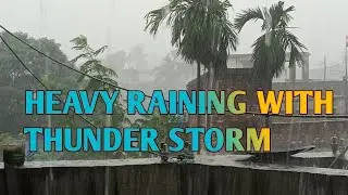 Rain storm & thunder sound | heavy rain sound for sleeping  #video