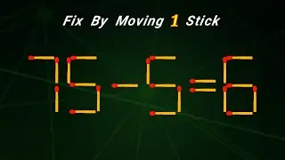 Move 1 Stick To Make Equation Correct | Improve IQ | Matchstick Puzzle | Thony official