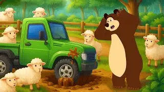 TRUCK Gets STUCK in MUD as a BEAR Handles a FUN FARM GARAGE MOMENT 🚙🟤 | Bear Garage Story