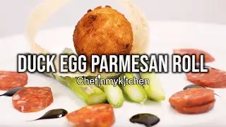 Duck Egg in a Parmesan Roll with Asparagus & Chorizo  | Chef in my Kitchen