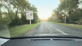 8min Golden Hour Drive in Milton Keynes | Grange Farm to Granville Square | No Music Waze Navigation