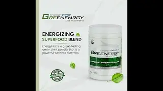 Energy First &ndash; Organic Grass Green Superfood Powder, Vegan, Vegetable Dietary Supplement