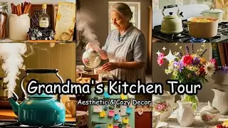 ULTIMATE Grandma's Kitchen Tour: Vintage Cottage Core Aesthetic & Cozy Decor