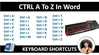 A TO Z SHORTCUT KEYS| CTRL A TO Z IN MS WORD | THE FIZZ | FULL TUTORIAL IN HINDI