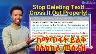 How to Strikethrough Text in Microsoft Word | Quick Word Tip | Exoliclass