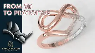 Кольцо в форме сердца и узла бесконечности &mdash; от 3D до прототипа (3D-печать) #ДизайнЮвелирныхИздел...