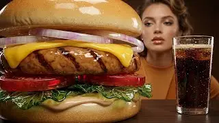 Glass Cheeseburger ASMR 🍔🥤 Pepsi Pour & Sip | No Talking | Satisfying Sounds