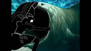 Giant dark woman monster vs bloop