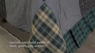 Pine Grove Quilt Rustic Farmhouse Bedding with Plaid Patchwork