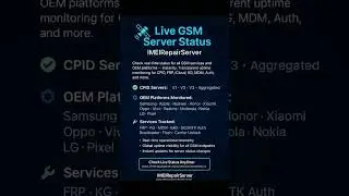 🛰️ Live GSM Server Status IMEIRepairServer #cpid4 , #Cpid5 , #Cpid3 , #CPID 2 , #JDM #serverstatus