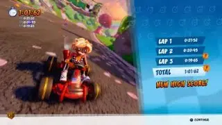 (CTR:NF) Coco Park 1:01.62 + 19.65 Lap (Glitch)