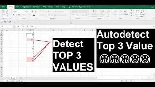 Microsoft Excel. How to AUTO DETECT Top 3 Value.