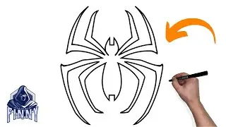 HOW TO DRAW SPIDERMAN LOGO | STEP BY STEP EASY
