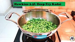 Hawkins Pro 2.5 Litre Deep-Fry Pan, Triply Stainless Steel Kadhai