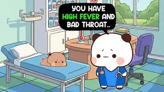 HEARTBREAKING 😭🤒 Pecco Struggles with Fever & Throat Pain 😱🤒 | Bubu Dudu | Peach Goma #BDJ484