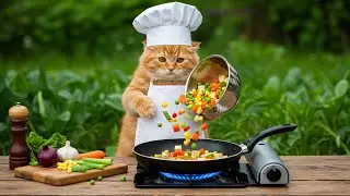 Drink soup to warm up your body😻💕Cat Kitchen & cooking